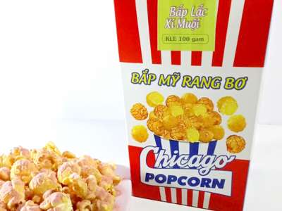 Bắp Mỹ Rang Bơ Chicago Popcorn (Lắc Xí Muội) - Hộp 100g