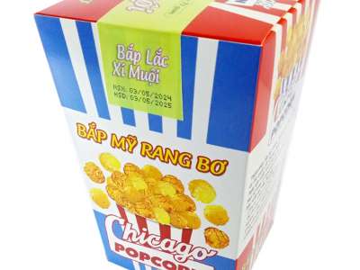 Bắp Mỹ Rang Bơ Chicago Popcorn (Lắc Xí Muội) - Hộp 50g