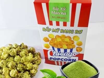 Bắp Mỹ Rang Bơ Chicago Popcorn (Xốt Matcha) - Hộp 100g