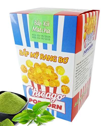 Bắp Mỹ Rang Bơ Chicago Popcorn (Xốt Matcha) - Hộp 50g