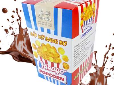 Bắp Mỹ Rang Bơ Chicago Popcorn (Xốt Socola) - Hộp 50g